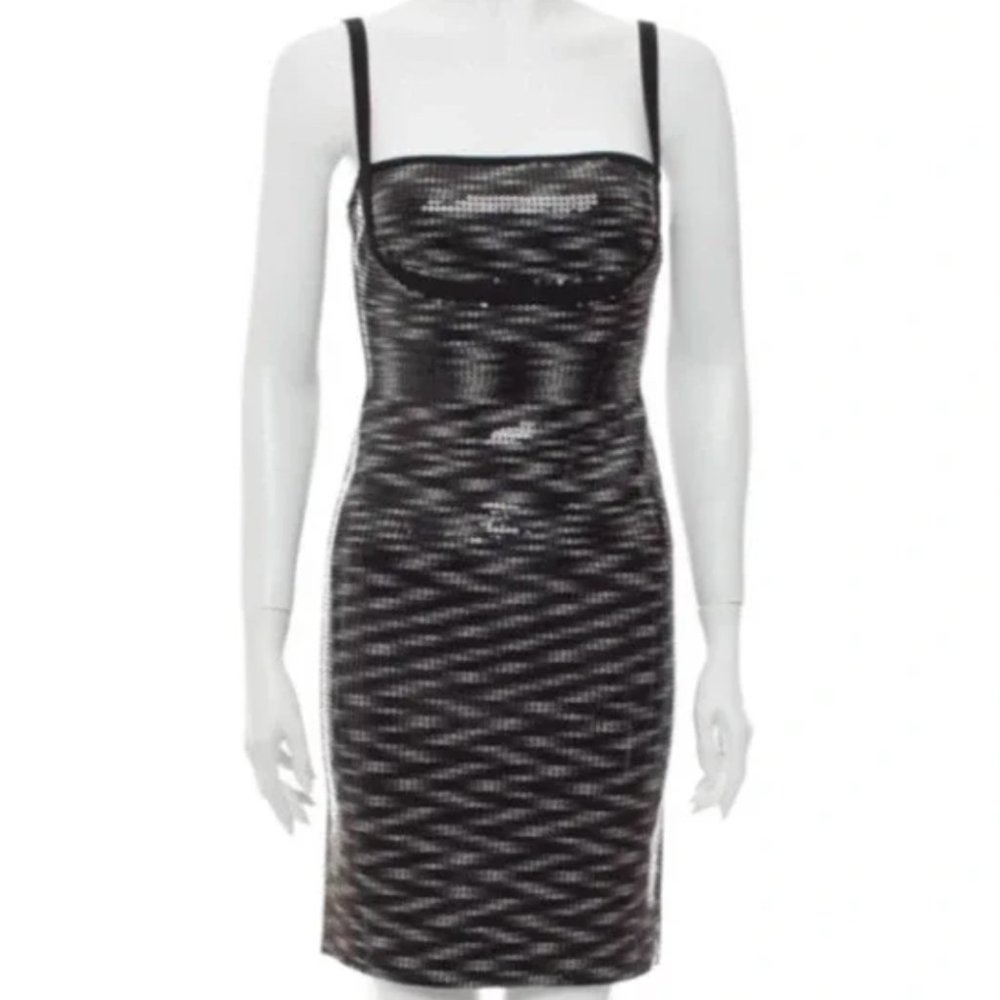 HERVE LEGER - Katherine Sequin Bodycon Dress - XS